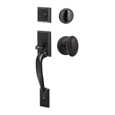 Sure-Loc Hardware Sure-Loc Hardware Madison Handleset, Arapaho Handleset Trim, Flat Black MA507-AR FBL